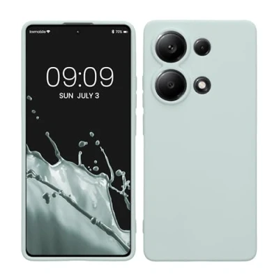 Immagine di kwmobile Custodia Compatibile con Xiaomi Redmi Note 13 Pro 4G Cover Back Case per Smartphone in Silicone TPU Protezione Gommata menta freddo