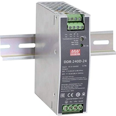 Immagine di Mean Well DDR 240D 24 Convertitore DC/DC per guida DIN V/DC 10 A 240 W Num. uscite:1 x Contenuto 1 pz.