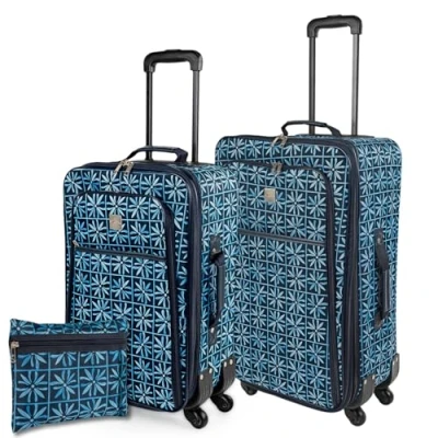 Immagine di ITACA Set Valigie Morbide. Valigia Bagaglio a Mano Durevole Trolley con Serratura Combinazione. di Valigie, Marino