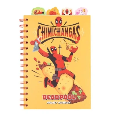 Immagine di Grupo Erik: Taccuino A5 con Divisori di Deadpool Quaderno anelli e divisori, 4 Separatori personalizzati, copertina morbida pagine puntinate, diviso in sezioni