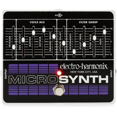 Immagine di Electro Harmonix Micro Synthesizer Pedale per Chittara Elettrica, Argento