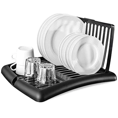 Immagine di Vilde Scolapiatti Dish Drainer Drying Rack scolapiatti, piccolo scaffale di asciugatura, nero, 45 x 39 26 cm