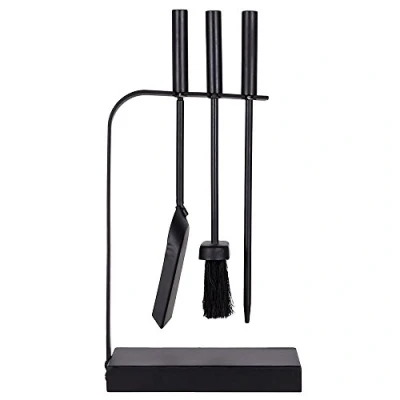 Immagine di Fire Vida Aston Fuoco Companion Set, Metallo, Nero, 4 Pezzi, Ghisa, H 60 x W 30 cm Circa