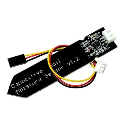 Immagine di Paradisetronic.com Sensore capacitivo di umidità del suolo, 5V 3.3V per terra incl. Cavo collegamento, uscita analogica compatibile con Arduino