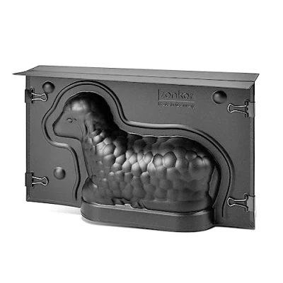 Immagine di Zenker Stampo per dolci pasquali in lamiera d&#039;acciaio con rivestimento antiaderente, colore nero, dimensioni: 27,5 x 15,5 6,5 cm, 9103