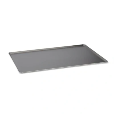 Immagine di De Buyer Teglia Antiaderente in Alluminio con Bordi obliqui, cm 53, 8161.53, Grigio Scuro, Lunghezza 53