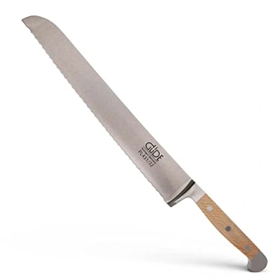 Immagine di Güde Brotmesser Franz, geschmiedet, Doppelkropf, Griff: Platanenholz, Solingen Coltello da Pane forgiato, 32 cm, sicomoro, Alpha Doppio Collarino, Fatto a Mano in Germania Unisex, Legno di platano