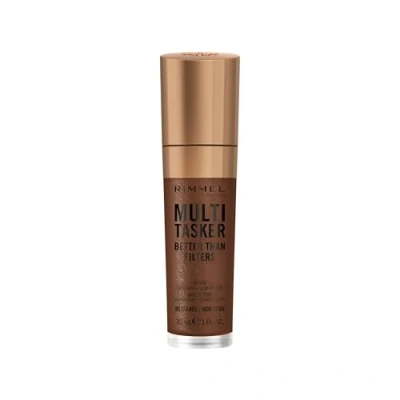 Immagine di Rimmel Multi Tasker Better Than Filters, 009 Rich Intense, Primer Viso, Glow Booster e Illuminante, Formula Vegana, Leggero, Pigmenti Foto Riflettenti, Maxi applicatore soffice, 30 ml