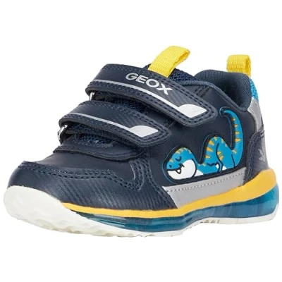 Immagine di Geox Scarpe primi passi Navy yellow per bambini, Taglia: 22, Finta pelle / tessuto