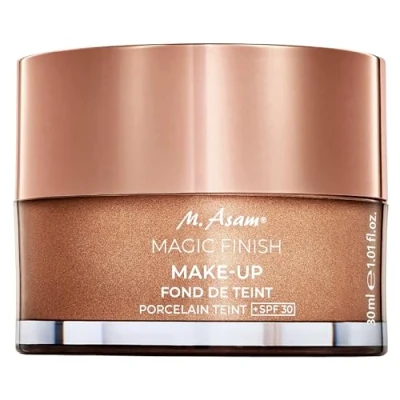 Immagine di M. Asam Magic Finish Porcelain Teint SPF 30 Make up (30ml), mousse 4 in 1: primer, cipria e correttore con copertura ottimale finitura opaca per pelli chiare