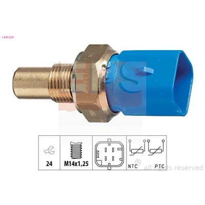 Immagine di EPS 1.830.320 Sensore Temperatura Refrigerante Made in Italy OE Equivalent PEUGEOT: 206 Hatchback, 306 Station Wagon, Partner I Combispace