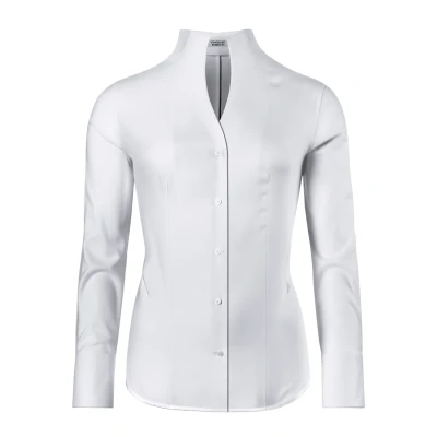 Immagine di Vincenzo Boretti Leicht Tailliert SOFT Oxford Kelchkragen Camicia, Donna, Taglia: 38, Weiß