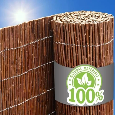Immagine di urfence La Tua Oasi: 100x600 Frangivista Balcone in Vimini Pannello Recinzione Giardino Canne di Salice Frangivento Ombreggiante Frangisole per Esterni Copri Ringhiera Tettoia Esterno