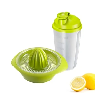Immagine di Westmark Set Fitness da 2 Pezzi, Spremi Agrumi e Shaker per Condimenti, Capacità: 0,5 L Ciascuno, Plastica, Mixery, Limetta, Verde Mela/Trasparente, 309122E7