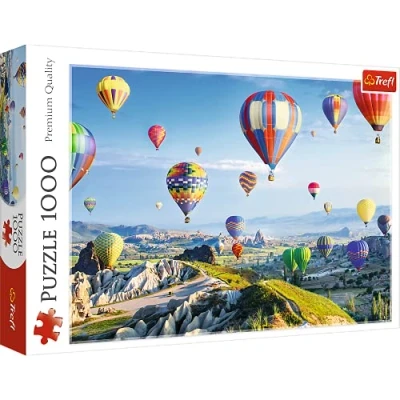 Immagine di Trefl, Puzzle, Vista della Cappadocia, 1000 Elementi, Turchia, palloncini volanti, immagine con palloncini, volo in mongolfiera, puzzle fai da te, intrattenimento creativo, regalo, divertimento