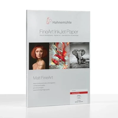 Immagine di Hahnemühle Digital fine art German Etching Papier, 310 G/M² 210 x 297 mm bianco
