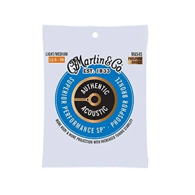 Immagine di Martin Authentic Acoustic SP prestazione superiore Light Medium (12½ 55) Bronzo fosforoso, Set singolo
