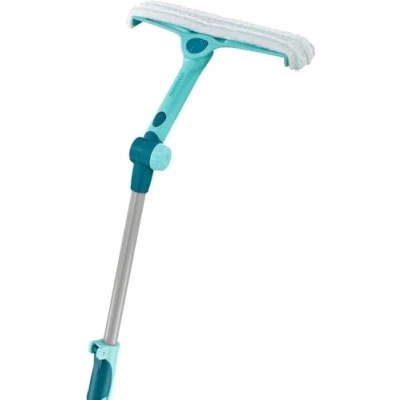 Immagine di Leifheit Tergivetro Window &amp; Frame Cleaner Telescope L, Lavafinestre con testina mobile , Lavavetri manico telescopico estensibile fino a 190 cm