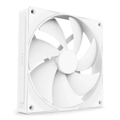 Immagine di NZXT F140P Ventola case PC pres. statica 140mm Per radiatori/dissipatori Alta Presa post. smussata Cuscinetti fluidod. Rumore ridotto Controllo PWM Bianco