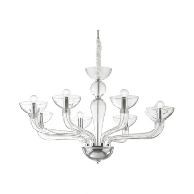 Immagine di Ideal Lux CASANOVA SP8 illuminazione da soffitto Trasparente E14