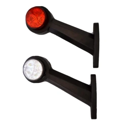 Immagine di Set di 2 luci posizione laterali, 24 V, colore: bianco/rosso, per telaio rimorchio, caravan, camper, camion