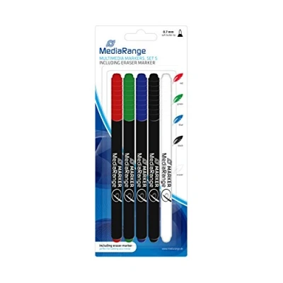 Immagine di Permanent Marker Set di 4 pennarelli indelebili, rosso, blu, verde ed eraser per cd, dvd e blu ray vergini