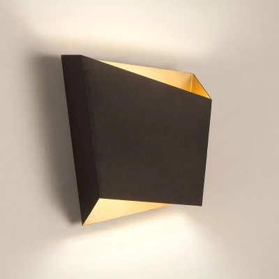 Immagine di Mantra Iluminación Applique Asimetric di acciaio, nera
