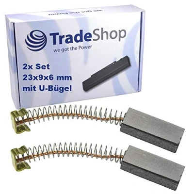 Immagine di 2x spazzole di carbone motore 23 mm x 9 6 per Kirby G1 G10 Sentria G2 G3 G4 G5 G6 G7 Ultimate G8 Diamond F Style II Ssix sostituisce 107189 (23 mm)
