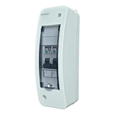Immagine di RoadEu Interruttore automatico, distributore di corrente B16A, B10A 1P 230V. scatola dei fusibili, a parete