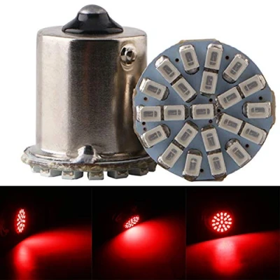 Immagine di Qasim 10x LED 1156 BA15S P21W P15W Lampadine 24V per Camper RV Barche Luci Targa Indicatore di Direzione Luce de Retromarcia la Lettura Cupola 2406 22SMD 176LM 1141 Rosso