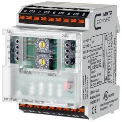 Immagine di Metz Connect BMT F AI8 BACnet MS/TP Modulo 24 V/AC, V/DC 65 mA Contenuto 1 pz.