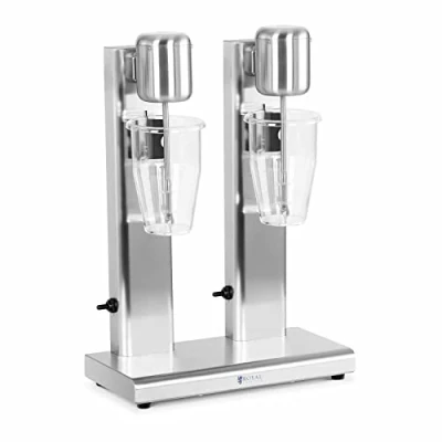 Immagine di Royal Catering Frullatore per Frappè Doppio Mixer Frullati RCPMS 160T (160 W, 2 x 1 L, Acciaio Inox 15.000 giri/min)