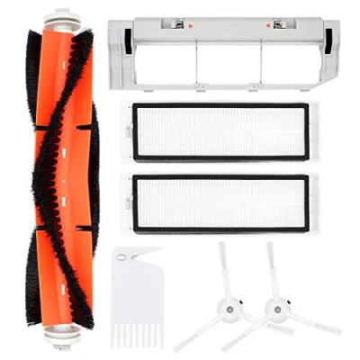 Immagine di DingGreat Kit di accessori per Xiaomi Roborock S55 S50 S51 Aspirapolvere 2 Spazzola Laterale, HEPA Filter, 1 Principale, Copertura la pulizia