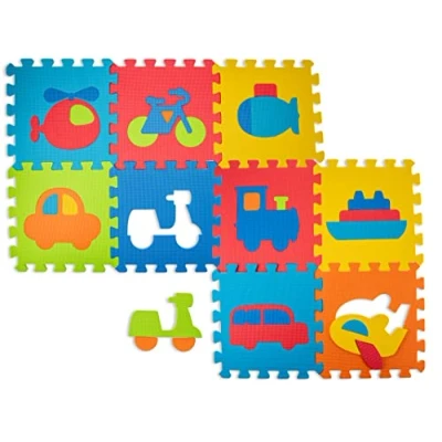 Immagine di Teorema 71072 Tappetini Puzzle con Veicoli, Colori Assortiti