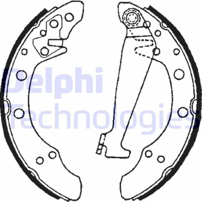 Immagine di DELPHI LS1625 Ganasce Freno 200 40 VOLKSWAGEN: Polo V Hatchback, IV Lupo / 3L, SKODA: Rapid Fabia I Hatchback