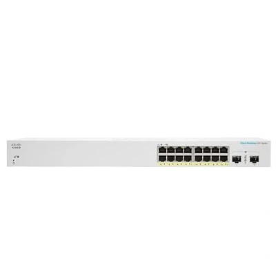 Immagine di Cisco Business Smart Switch CBS220 16P 2G 16 porte GE PoE 2 SFP da 1G Garanzia hardware limitata di tre anni (CBS220 EU)