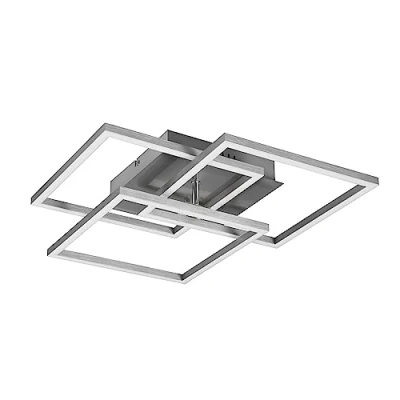 Immagine di Reality, Plafoniera, Mobile incl. 1 x LED,SMD,27,0 Watt,2700 6000K,3200 Lm. Finitura: Metallo, Nichel opaco L:39,0cm, L:42,0cm, A:10,0cm Comando a distanza,Dimmer integrato,