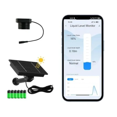Immagine di EPTTECH Smart TLC 2326 WF S Tuya APP Efficiente Alimentazione Solare Monitoraggio del Livello Liquido Accurato Sensore di Serbatoio Acqua Olio Impermeabile IP67 Allarme