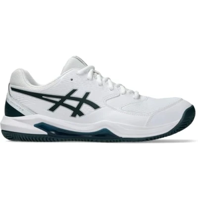 Immagine di Asics Geldedicate 8 CLAY da tennis per terra battuta, Uomo, Taglia: 41.5, White/saxon green Scarpe