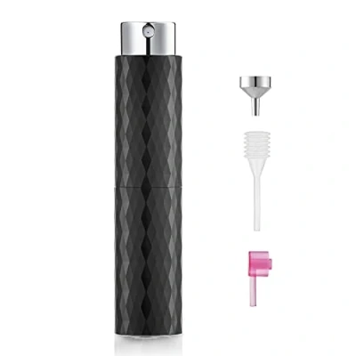 Immagine di Toureal 8ml Spruzzino Profumo Ricaricabile, Vaporizzatore da Viaggio, Atomizzatore Nebulizzatore Profumo, Bottiglie Porta Spray (Nero Lucido)