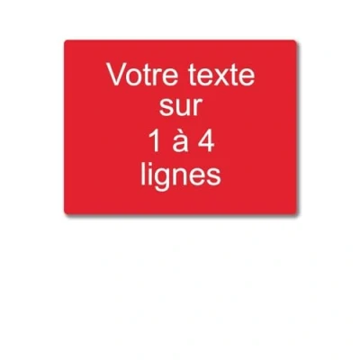 Immagine di Mygoodprice Targa con incisione personalizzata da 1 a 4 righe, 20 x 15 cm, adesiva, colore: Rosso