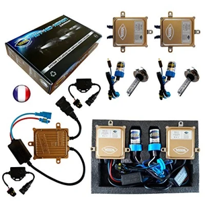 Immagine di Vega® Kit HID Xénon Marchio francese, H7 8000K, 55 W, Canbus anti errore ODB, Design ASIC, lampadine a base metallica