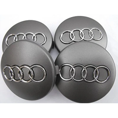 Immagine di 4 copricerchi in lega Audi da 60 mm, colore: argento