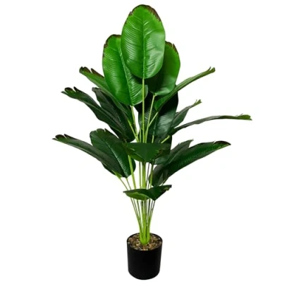 Immagine di AIVORIUY Pianta Finte Interno Alberi Artificiali in Vaso Palma Piante da Esterno Palme Soggiorno Decorazioni Camera Letto Balcone Casa Ufficio Giardino (80cm Rossa Banana)