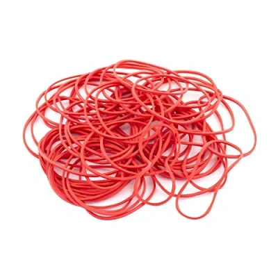 Immagine di D.RECT Fascia Elastica 1.5x1.5mm 1/2 Circonferenza 80mm per la Casa, il Lavoro, L&#039;ufficio Riutilizzabile, Durevole Sacchetto Stabile da 1kg Rosso