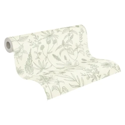 Immagine di A.S. Creation Jette 5 373635 Carta da parati in tessuto non effetto floreale, 0,53 m x 10,05 verde