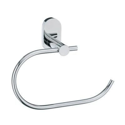 Immagine di Kela Set da bagno, in acciaio inox/vetro, mod. lucido Anello porta tovagliolo, argento