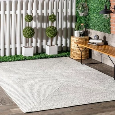 Immagine di nuLOOM Wynn Intrecciato Interno/Esterno Tappeto Area, Polipropilene, Avorio, 0,6 x 0,9 m, 2&#039; 3&#039;