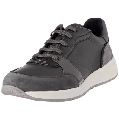 Immagine di Geox Sneakers basse, Donna, Taglia: 40, Dk grey c Pelle e tessuto