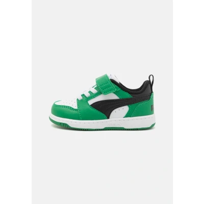 Immagine di Puma Caven 2.0 Block Unisex Sneakers basse per bambini, Taglia: 32, Green moon/maple syrup/white Finta pelle di alta qualità